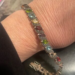 Elegant Multicolor Gemstone Bracelet